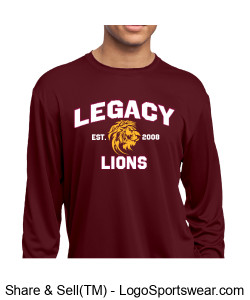 Youth Long Sleeve Legacy Lions Tee Design Zoom