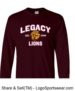 Adult Lions Long Sleeve Design Zoom