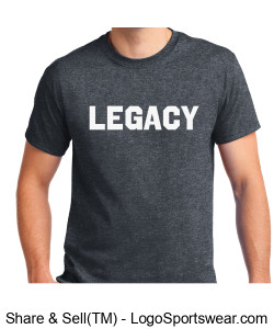 Adult Heathered Gray Legacy Tee Design Zoom